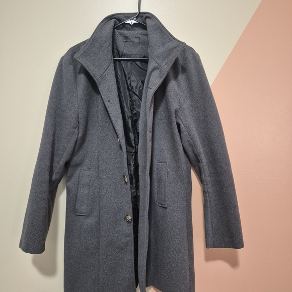 Gray Button-Up Coat - Picture 2 of 3